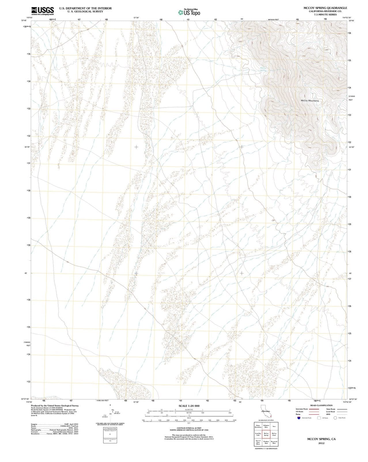 2012 McCoy Spring, CA - California - USGS Topographic Map