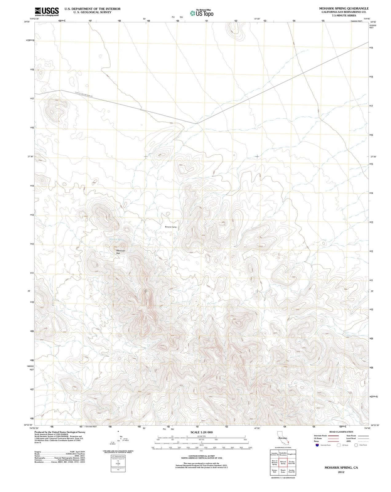 2012 Mohawk Spring, CA - California - USGS Topographic Map