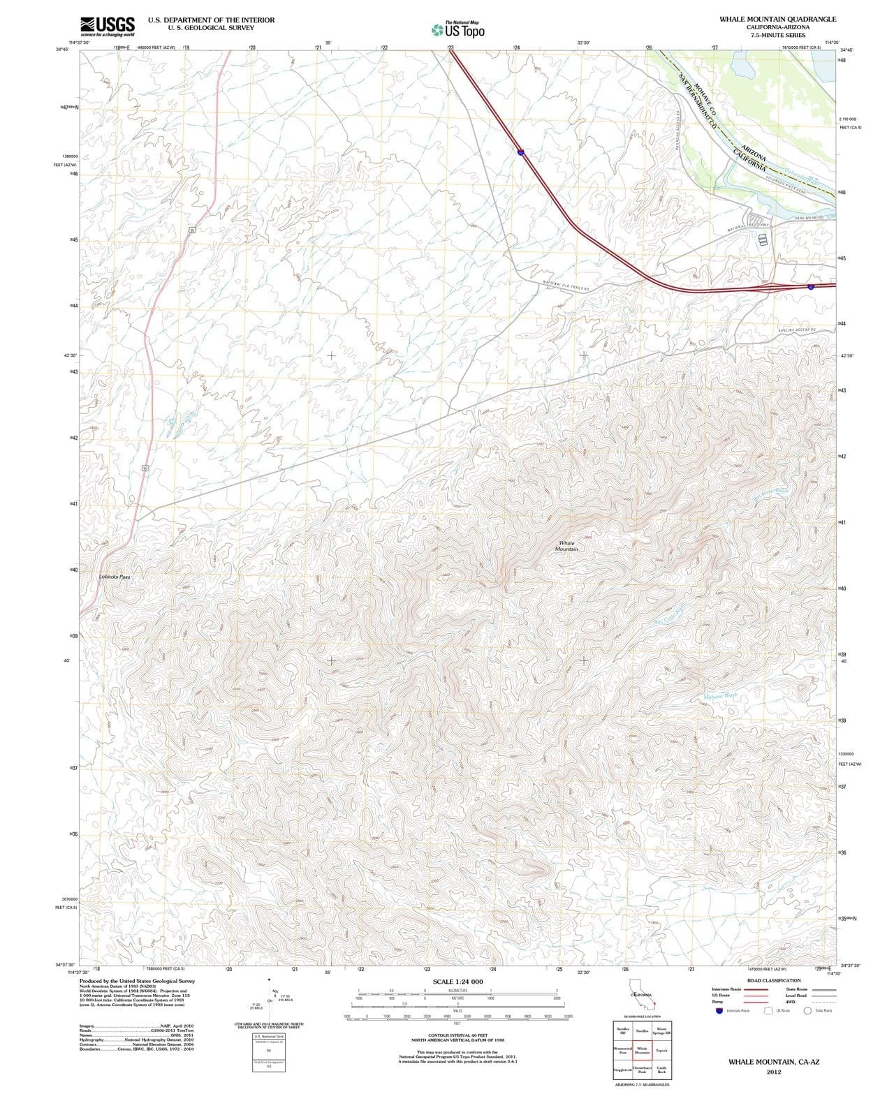 2012 Whale Mountain, CA - California - USGS Topographic Map