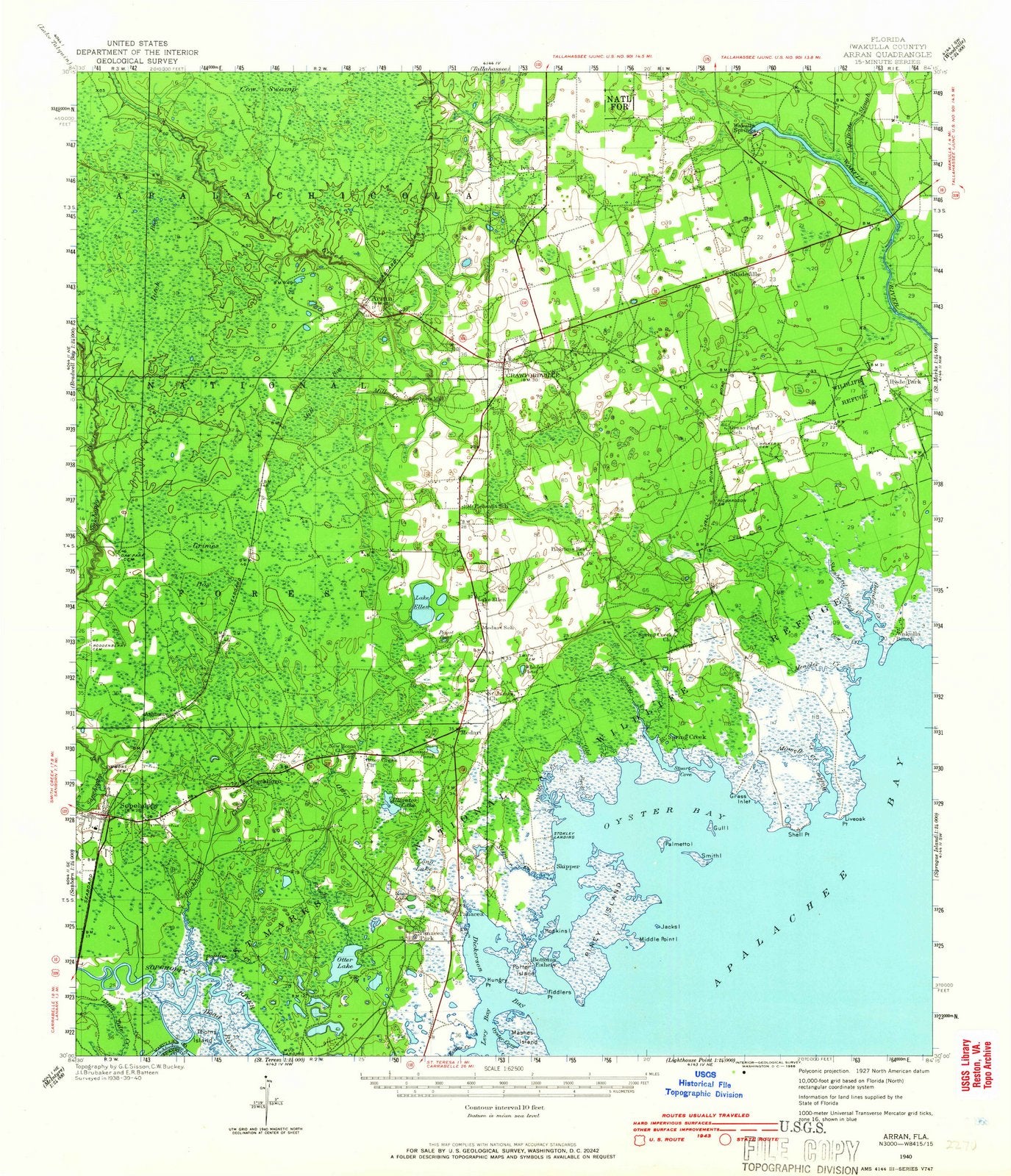 1940 Arran, FL - Florida - USGS Topographic Map