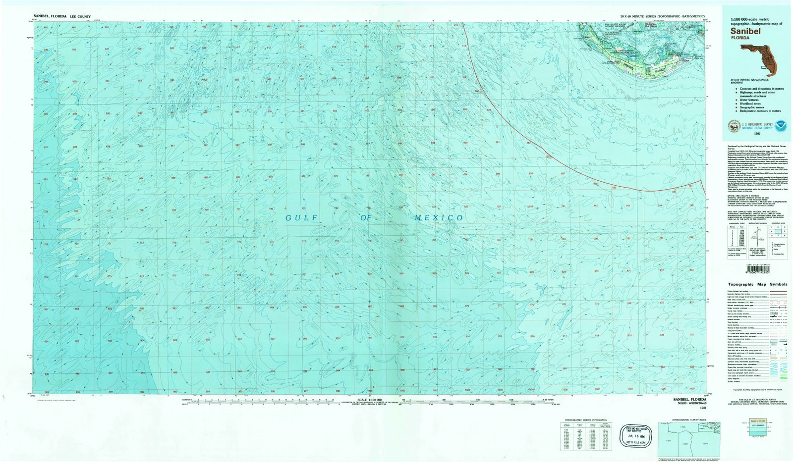 1981 Sanibel, FL - Florida - USGS Topographic Map