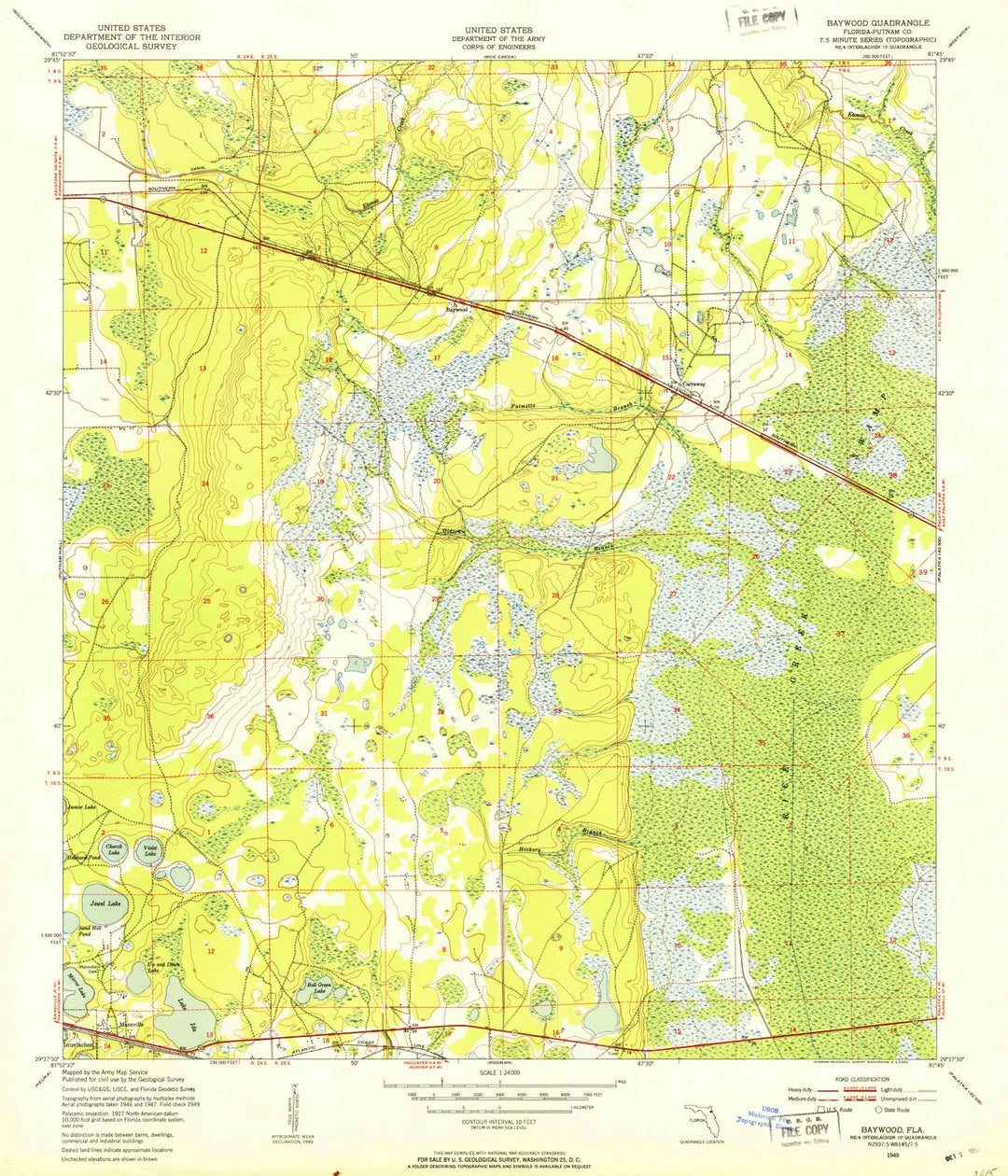 1949 Baywood, FL - Florida - USGS Topographic Map