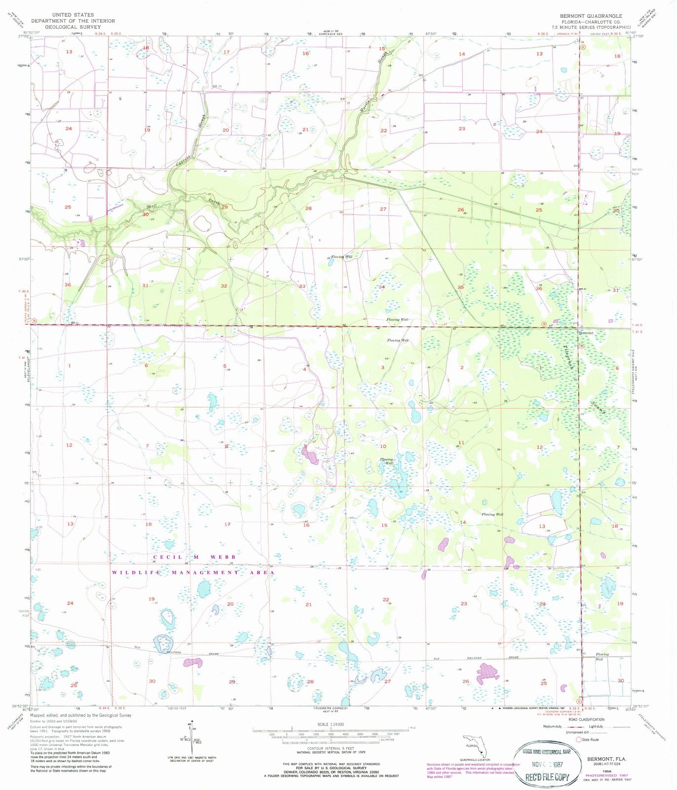 1956 Bermont, FL - Florida - USGS Topographic Map