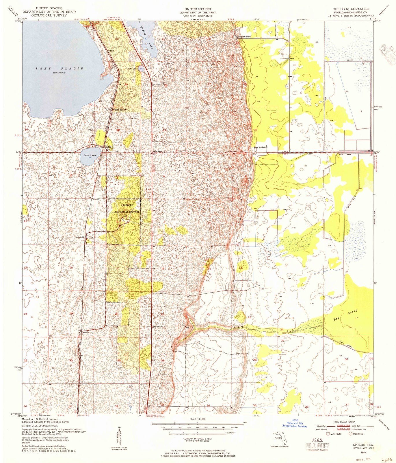1953 Childs, FL - Florida - USGS Topographic Map