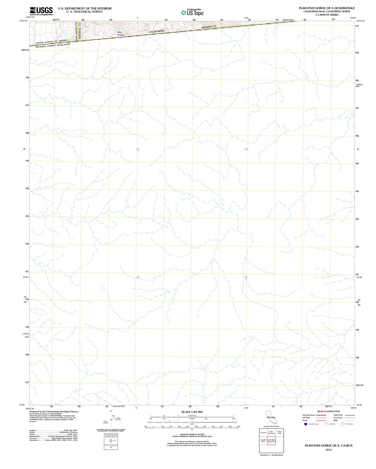 2012 in, CA - California - USGS Topographic Map v2