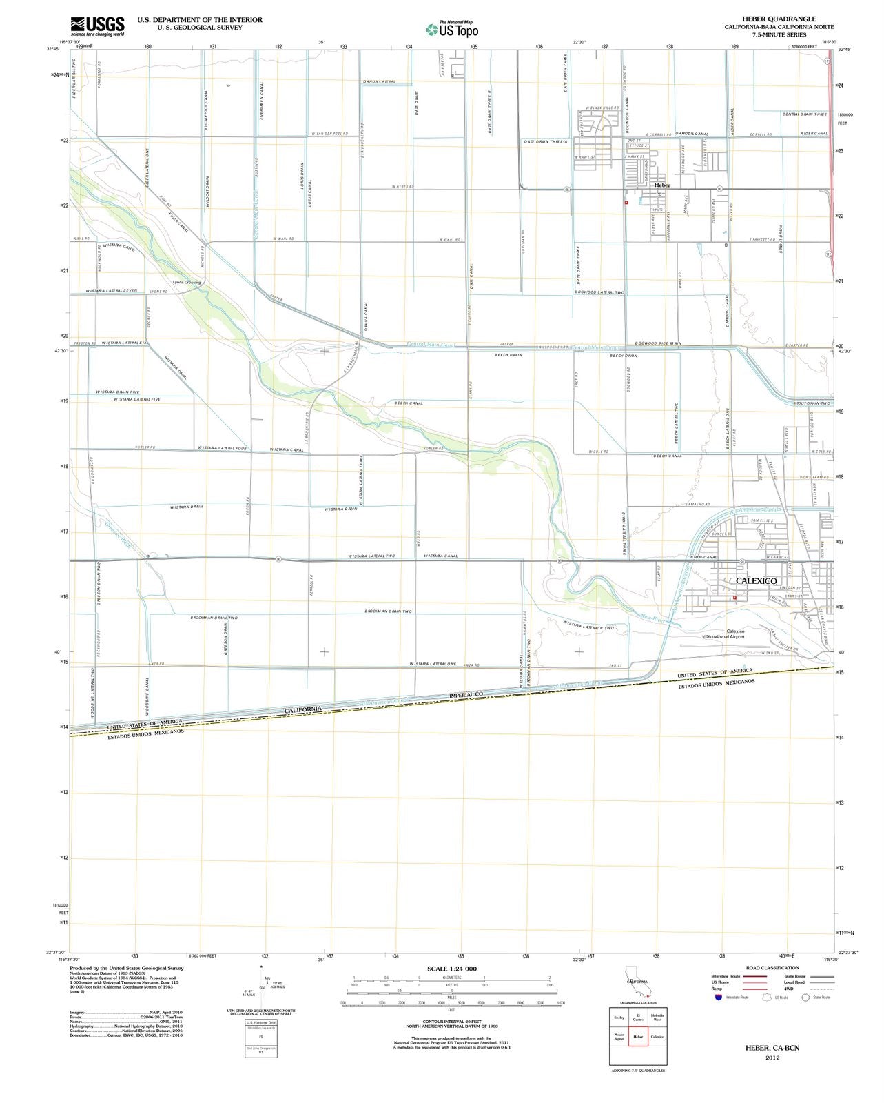 2012 Heber, CA - California - USGS Topographic Map