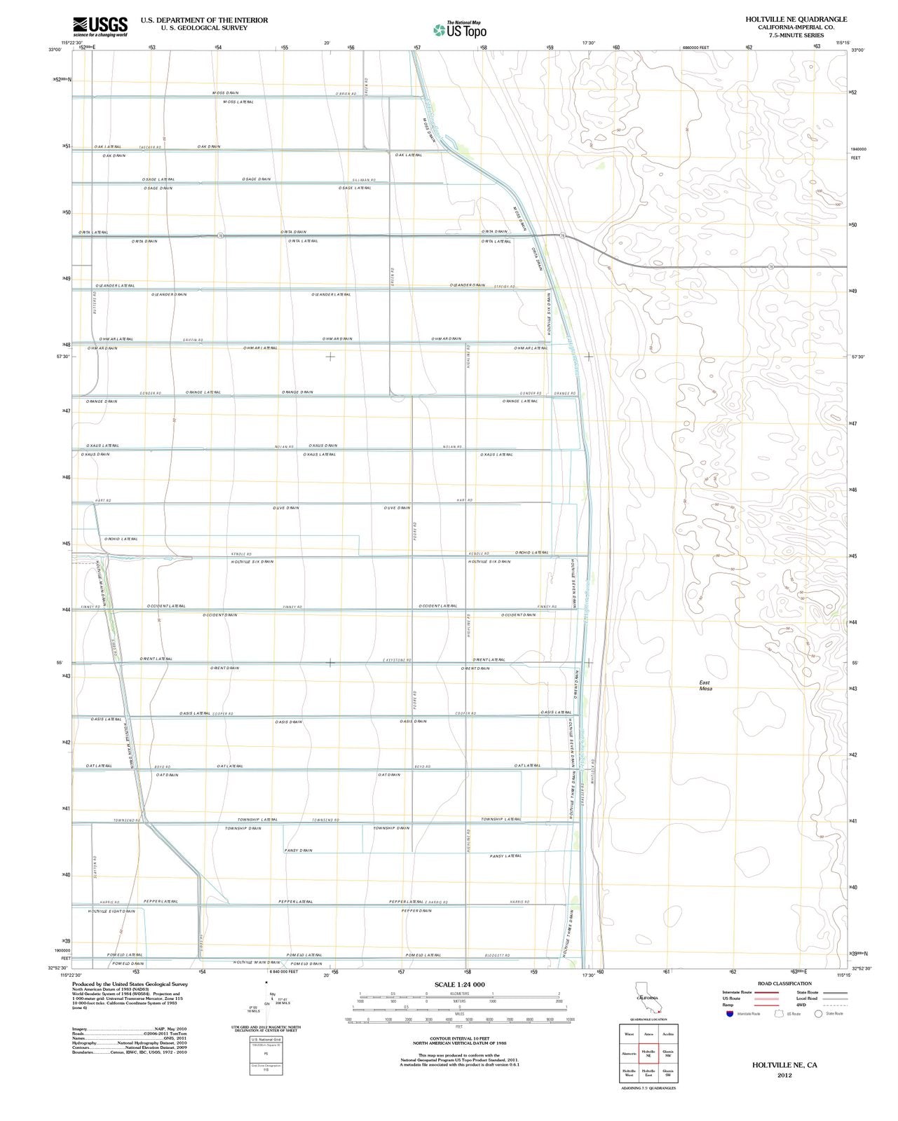 2012 Holtville, CA - California - USGS Topographic Map
