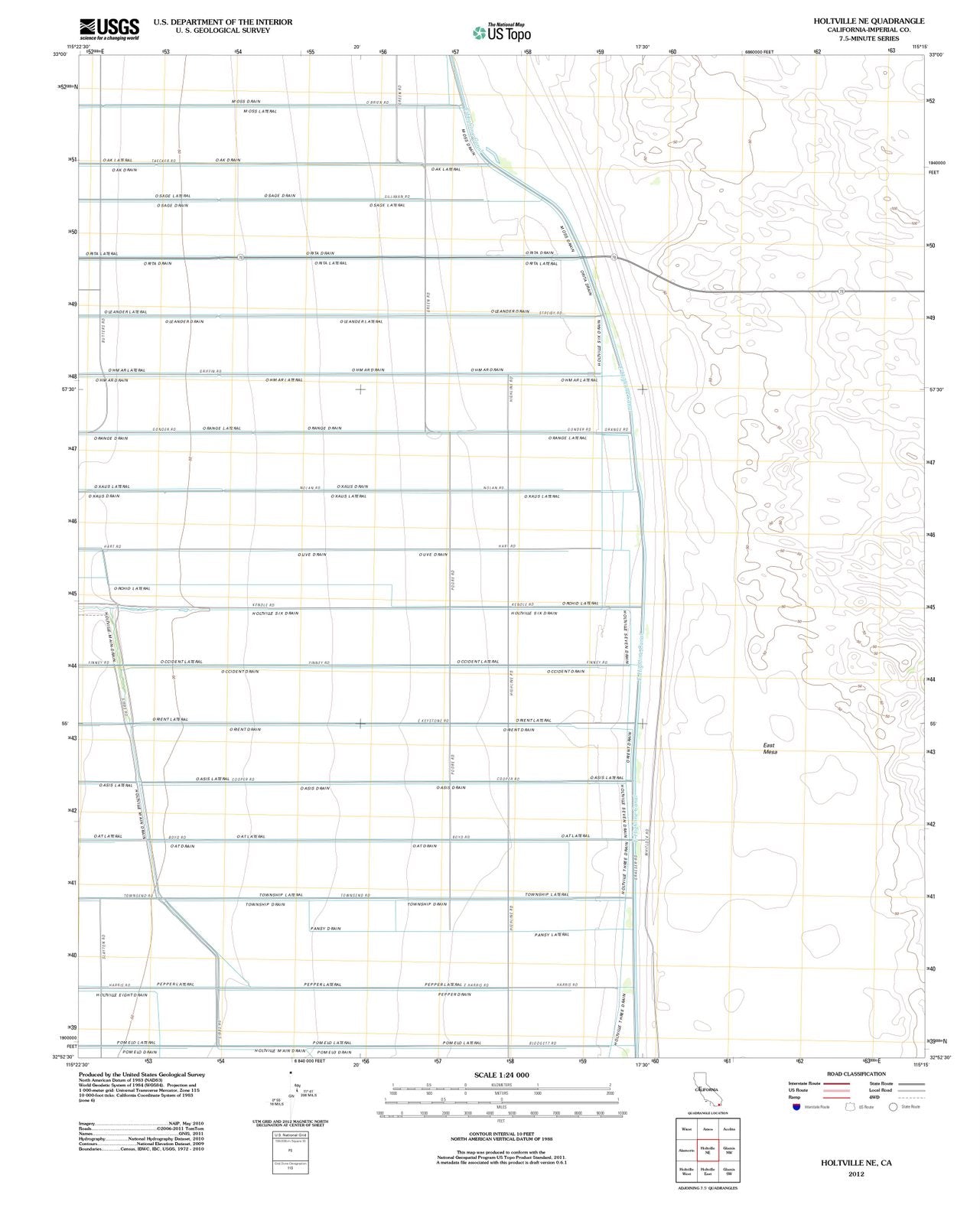2012 Holtville, CA - California - USGS Topographic Map