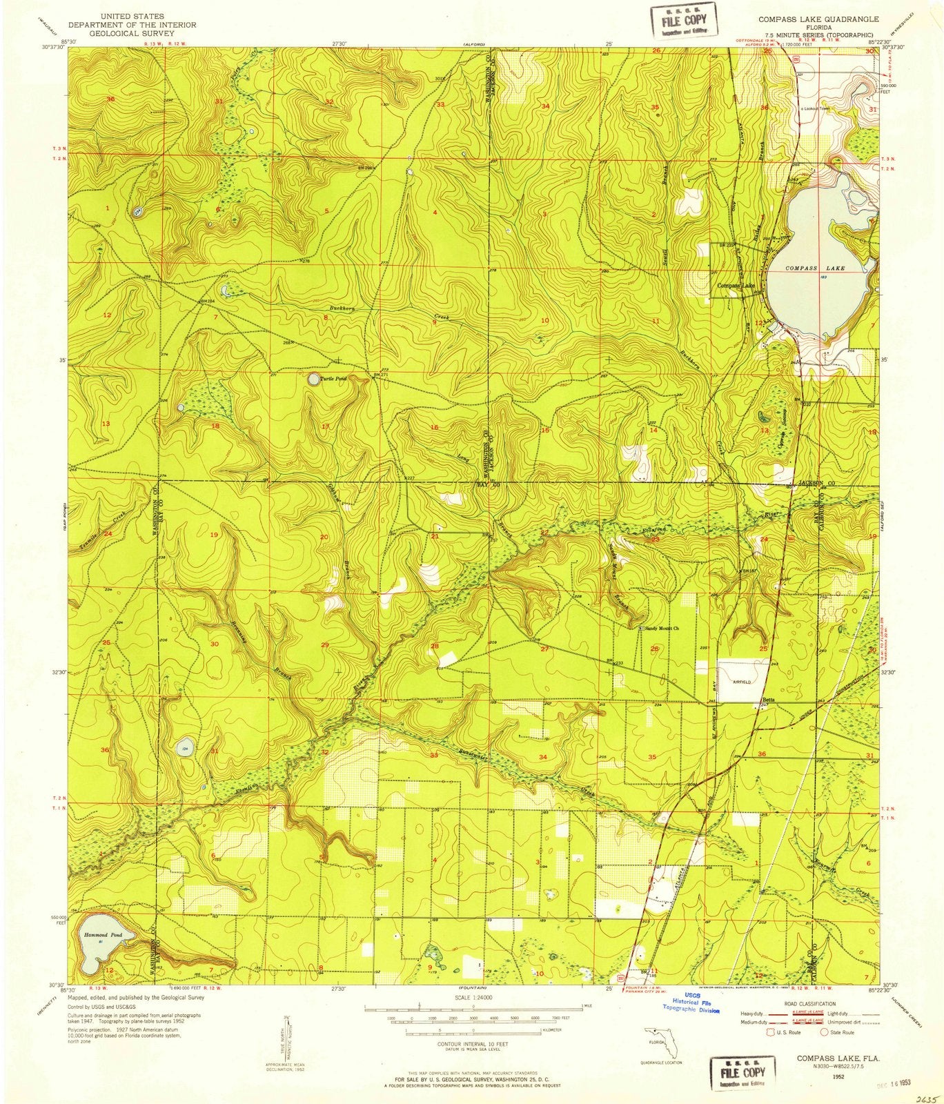 1952 Lake, FL - Florida - USGS Topographic Map