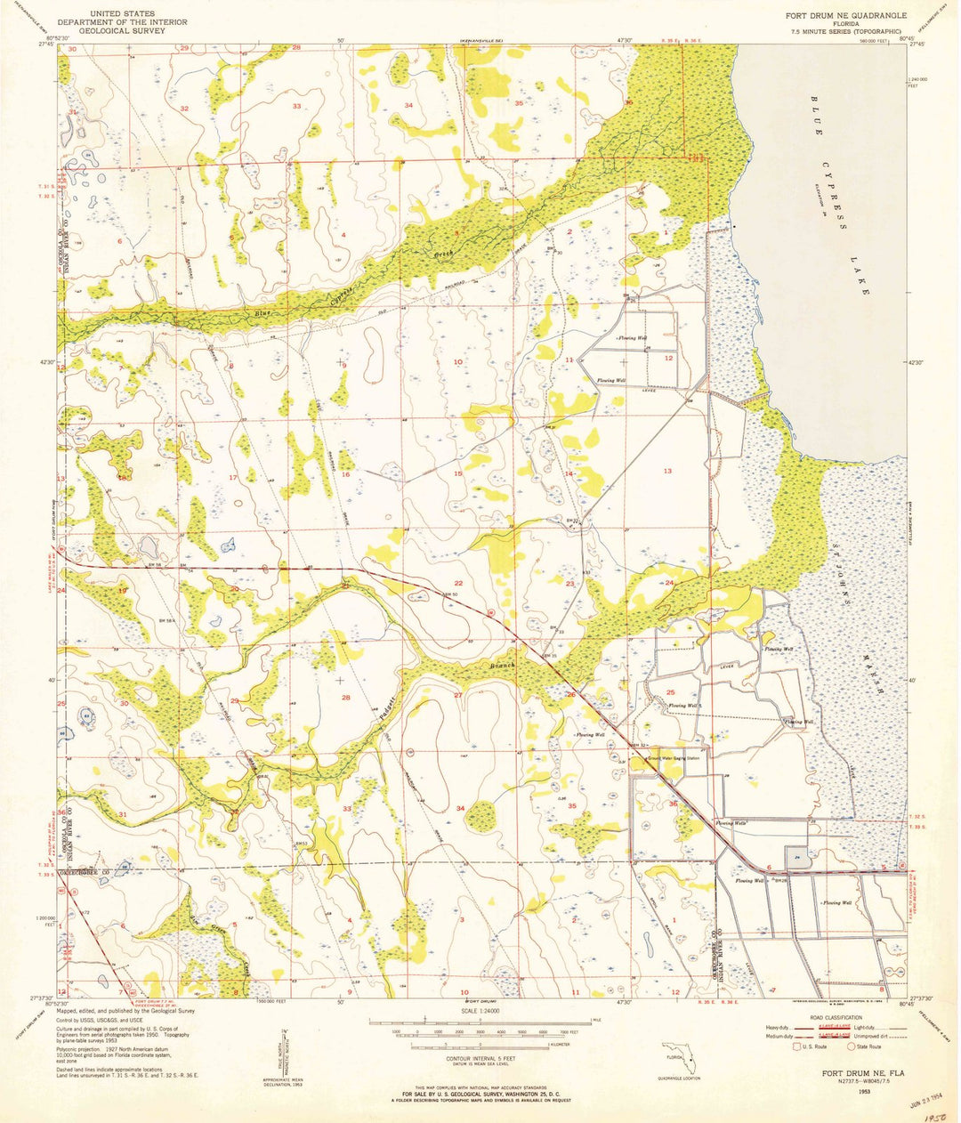 1953 Fortrum, FL - Florida - USGS Topographic Map
