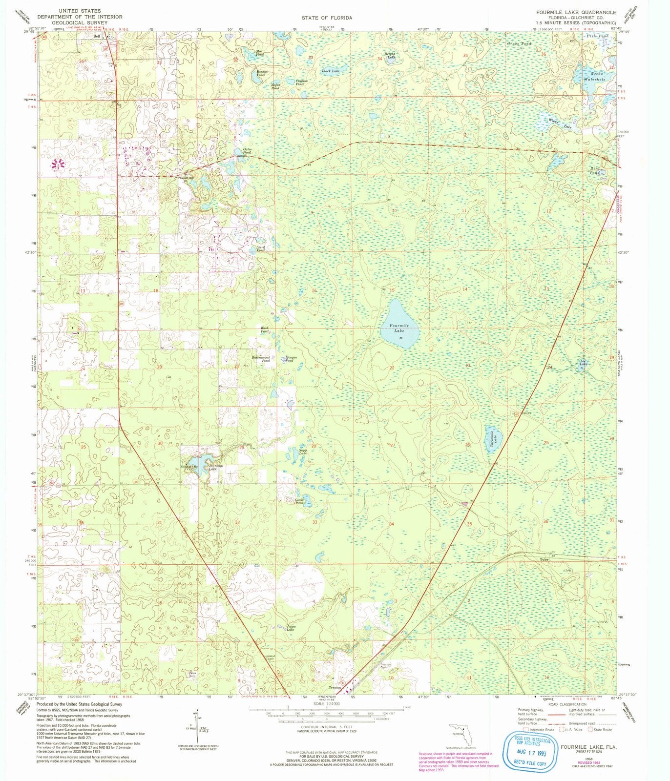 1968 Lake, FL - Florida - USGS Topographic Map
