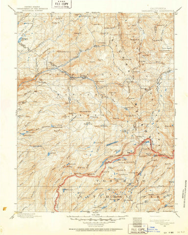1896 Dardanelles, CA - California - USGS Topographic Map
