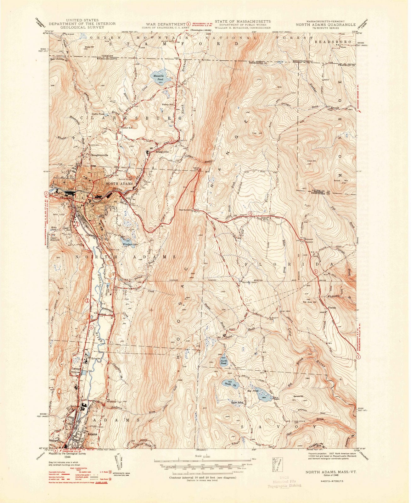 1948 North Adams, MA - Massachusetts - USGS Topographic Map