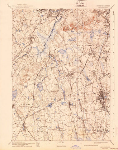 1894 Dedham, MA - Massachusetts - USGS Topographic Map