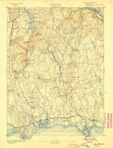 1893 Guilford, CT - Connecticut - USGS Topographic Map