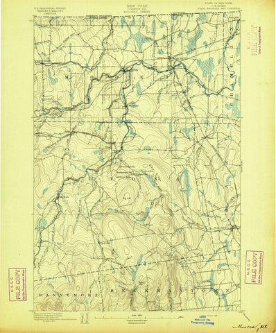 1895 Mooers, NY - New York - USGS Topographic Map