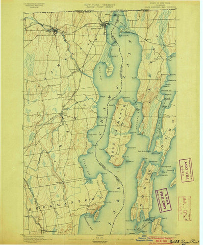 1895 Rouse Point, NY - New York - USGS Topographic Map