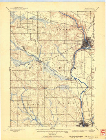 1891 Janesville, WI  - Wisconsin - USGS Topographic Map