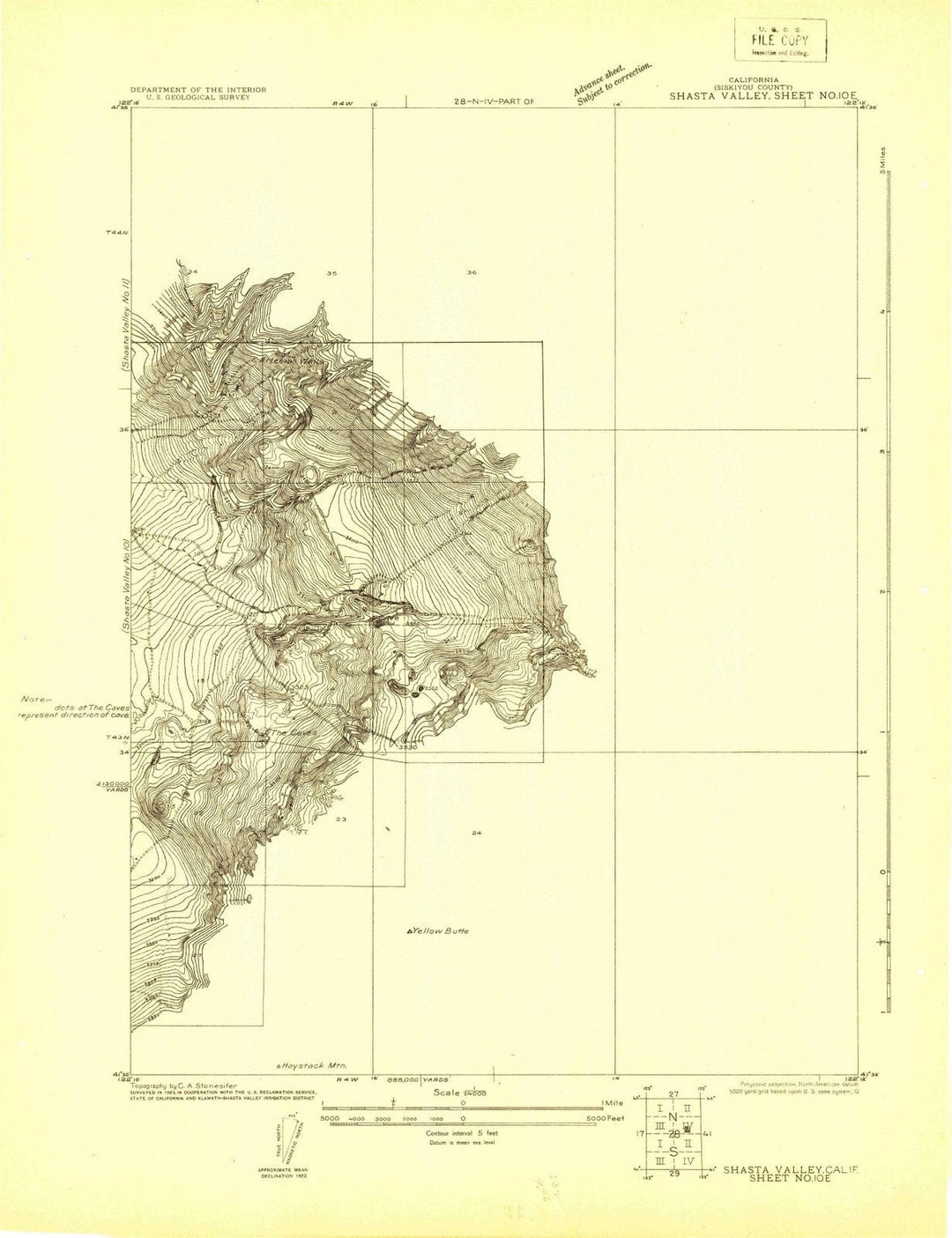 1922 Shasta Valley Sheet No 10 E, CA - California - USGS Topographic Map
