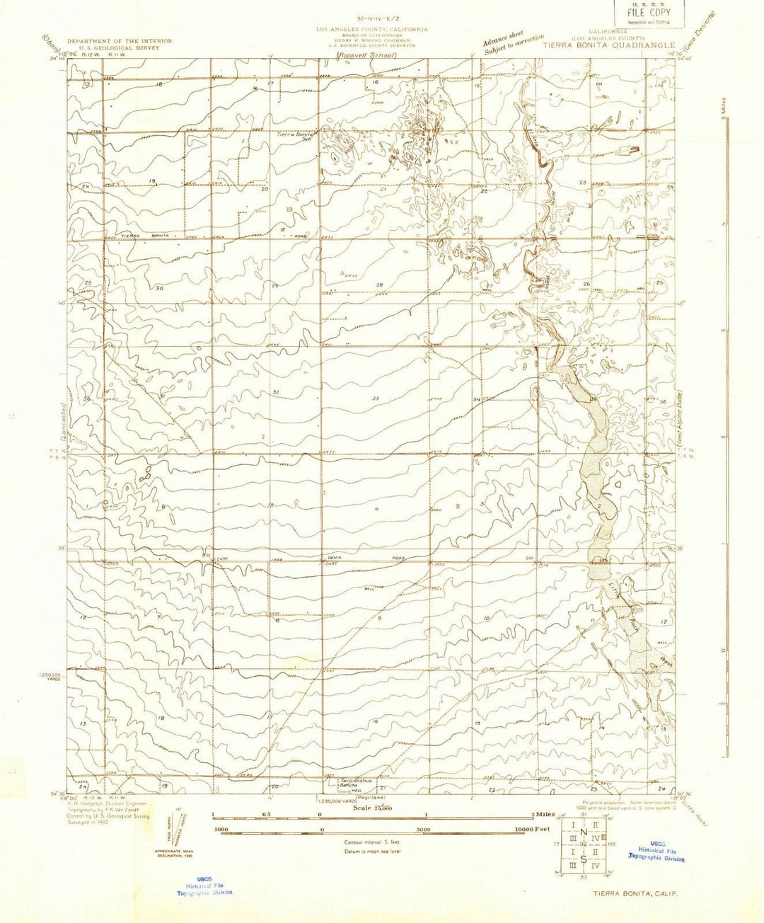 1930 Tierra Bonita, CA - California - USGS Topographic Map
