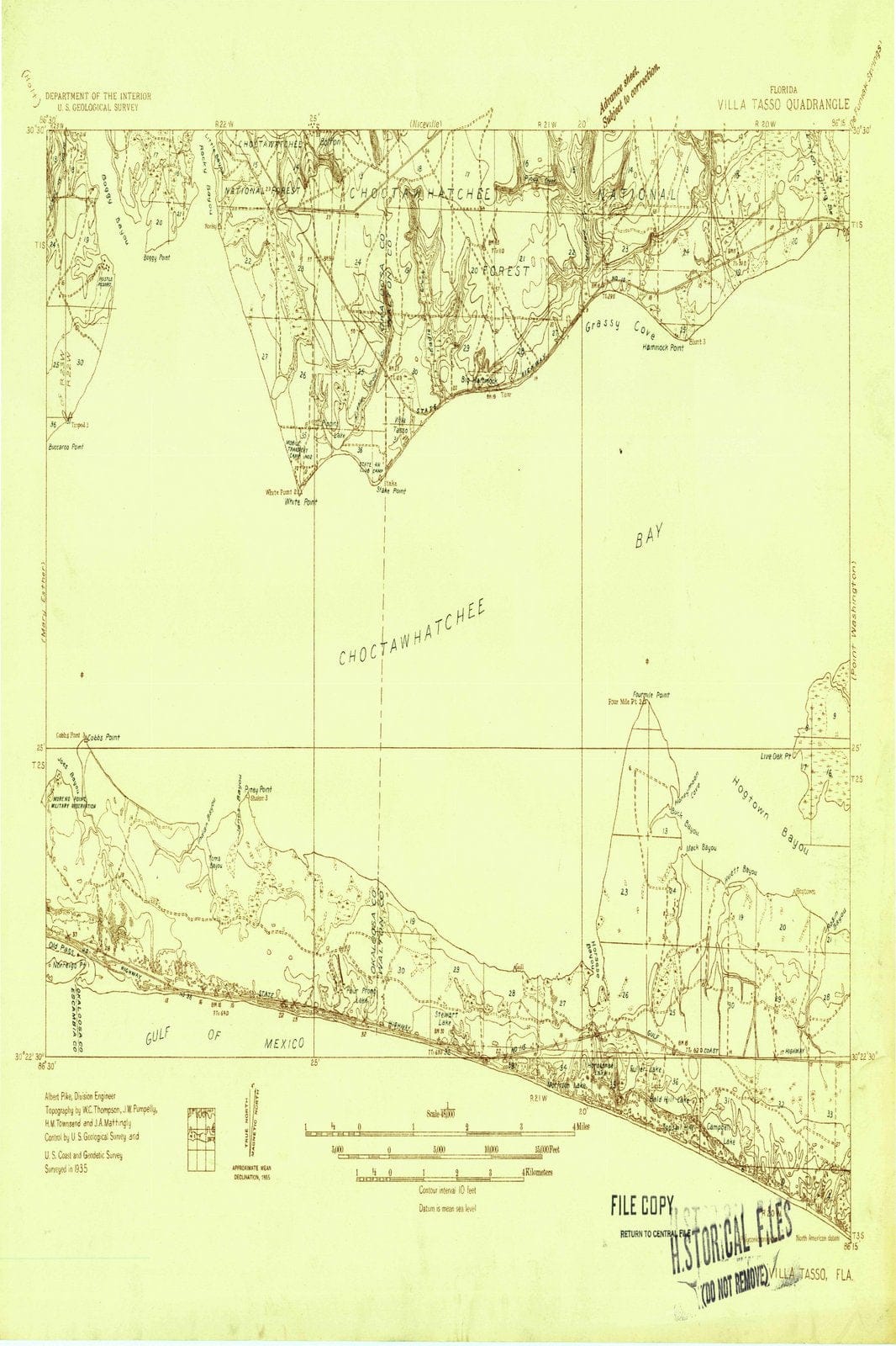 1935 Villa Tasso, FL - Florida - USGS Topographic Map