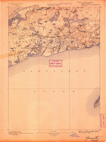 1889 Yarmouth, MA - Massachusetts - USGS Topographic Map