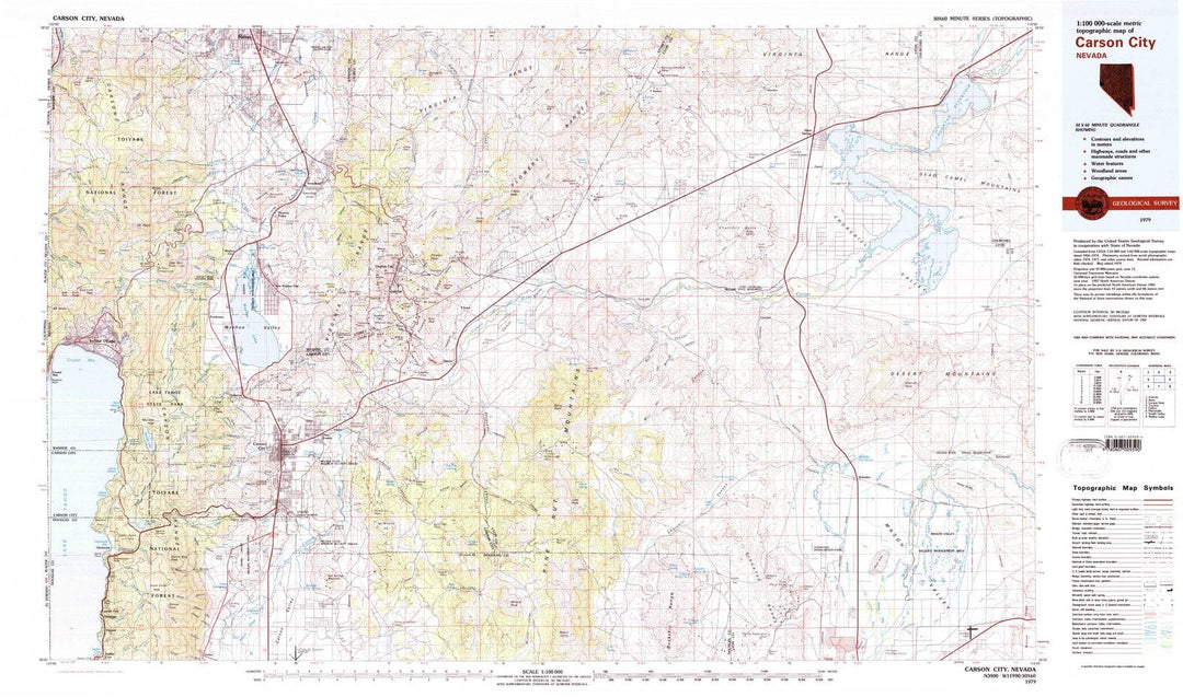 1979 Carson, NV - Nevada - USGS Topographic Map