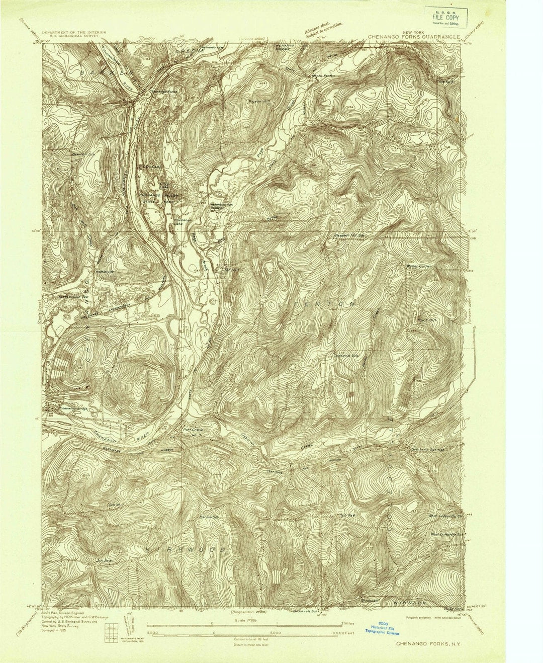 1935 Chenango, NY - New York - USGS Topographic Map