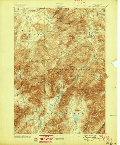 1895 Mt. Marcy, NY - New York - USGS Topographic Map