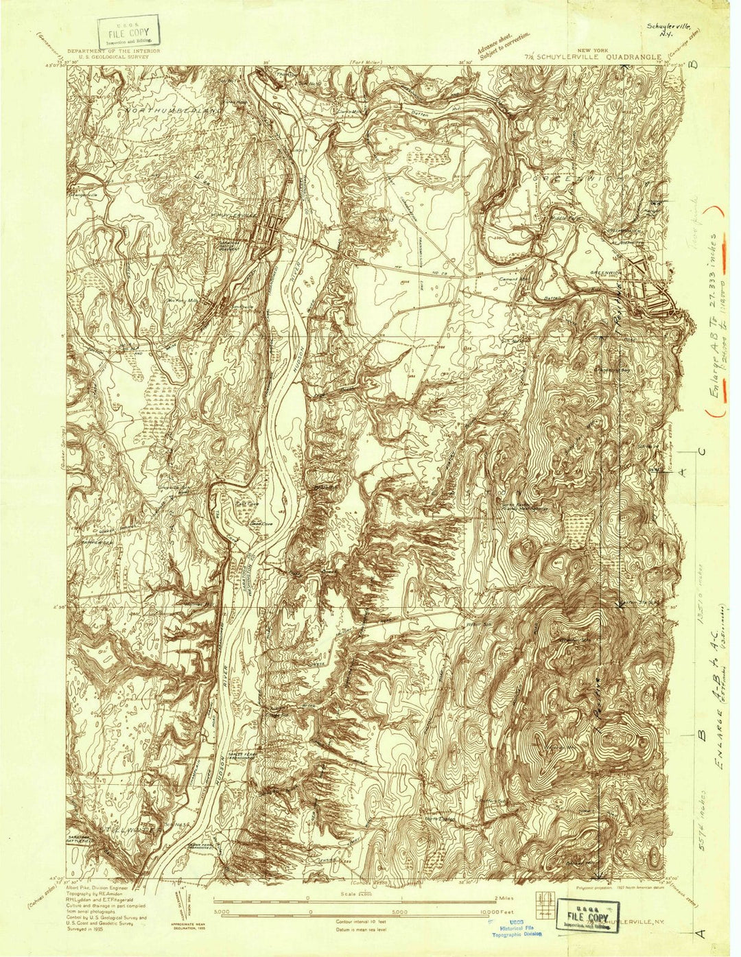 1935 Schuylerville, NY - New York - USGS Topographic Map