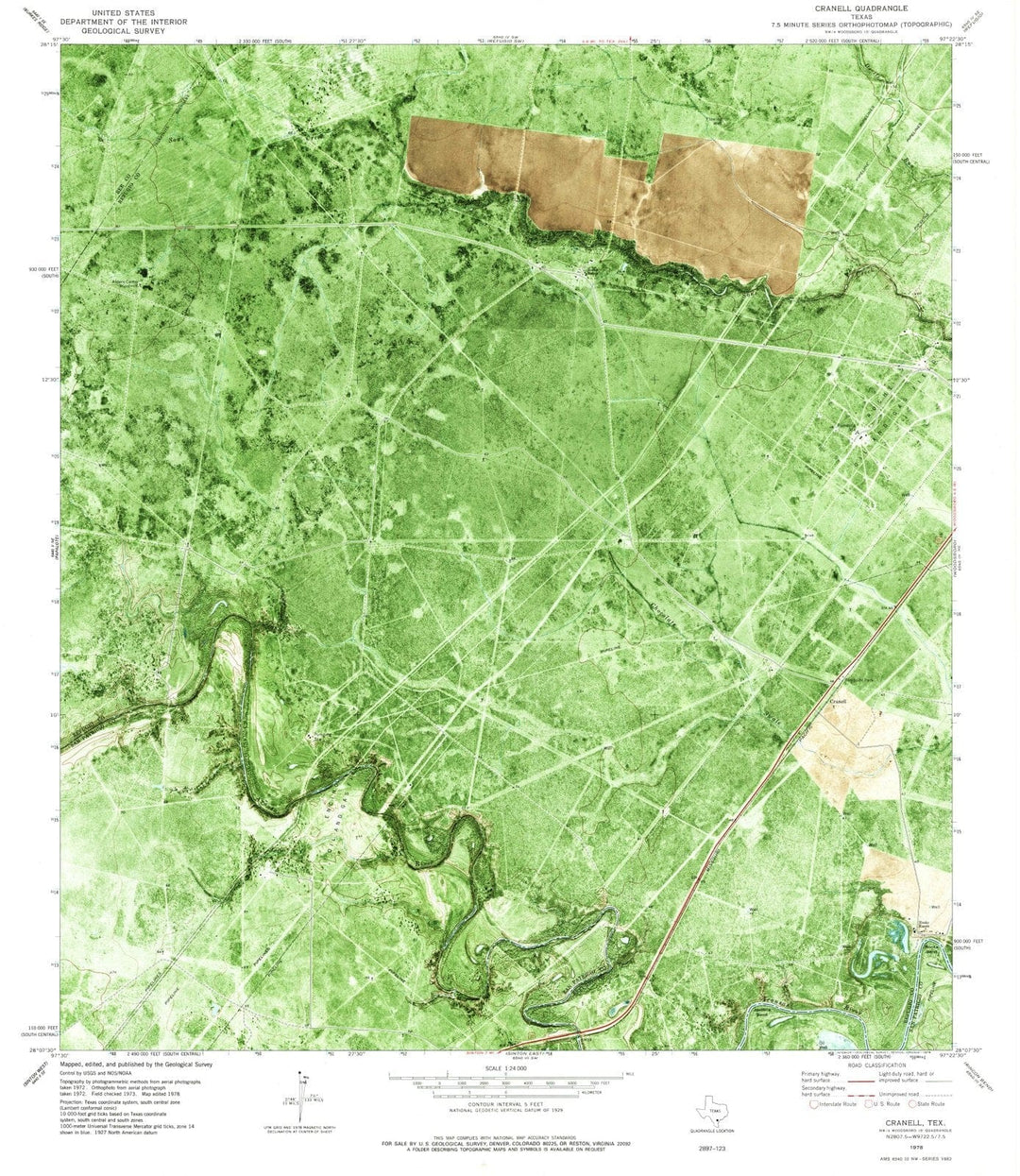 1978 Cranell, TX - Texas - USGS Topographic Map