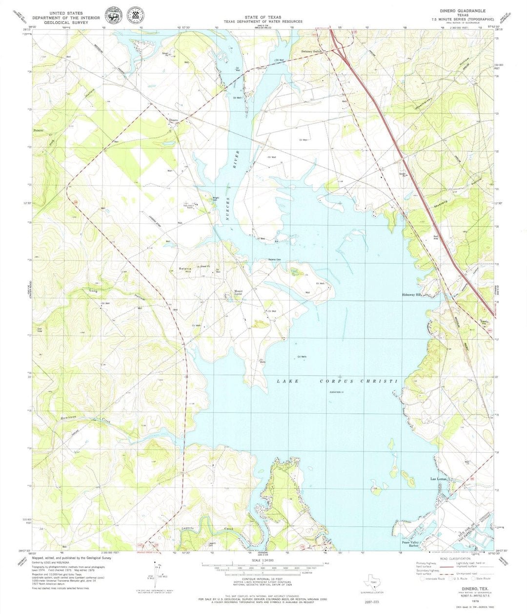 1979 Dinero, TX - Texas - USGS Topographic Map