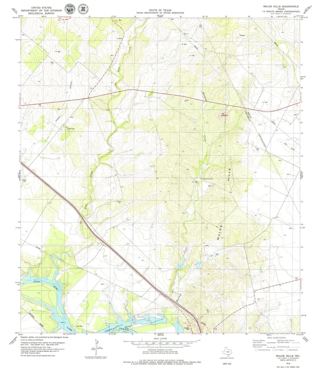 1979 Mulos Hills, TX - Texas - USGS Topographic Map