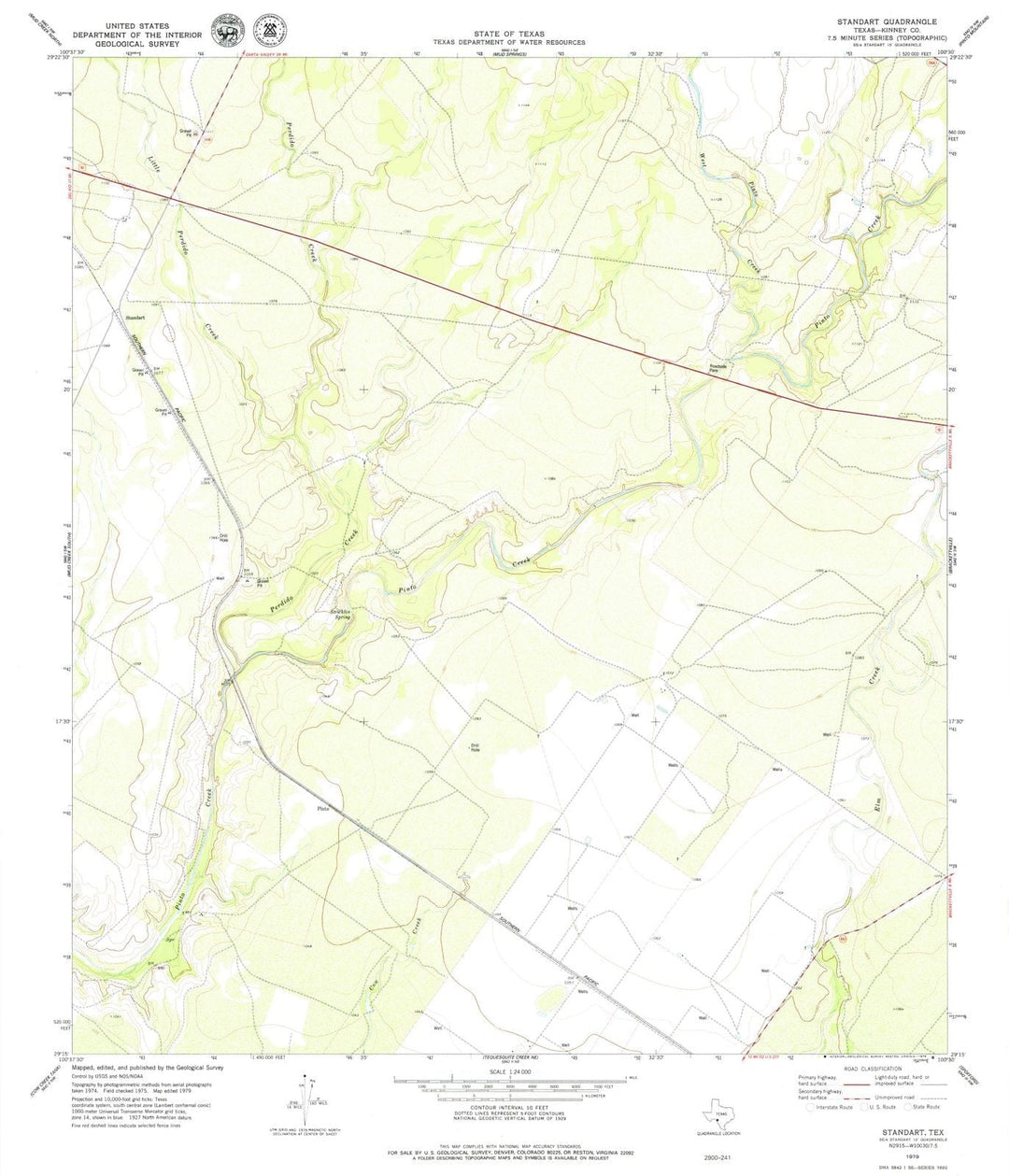 1979 Standart, TX - Texas - USGS Topographic Map