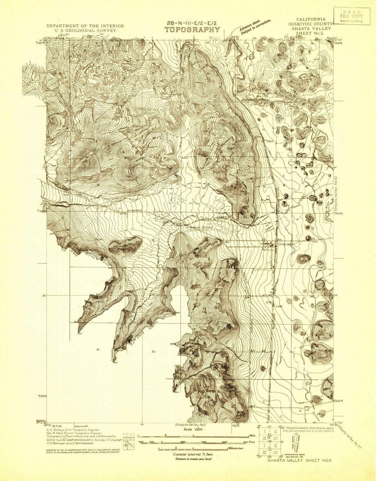 1921 Shasta Valley Sheet No 2, CA - California - USGS Topographic Map