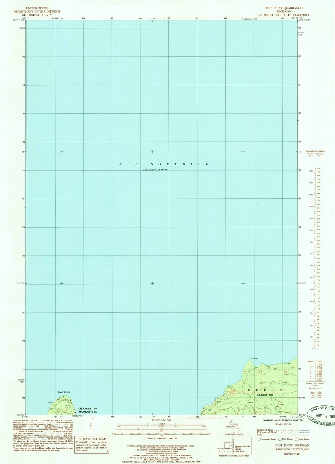 1985 Shot Point, MI - Michigan - USGS Topographic Map