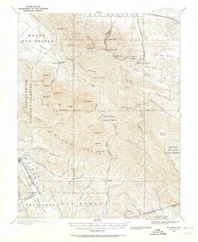 1896 Mt.iablo, CA - California - USGS Topographic Map