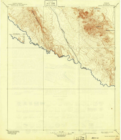1897 Eagle Mountain, TX - Texas - USGS Topographic Map