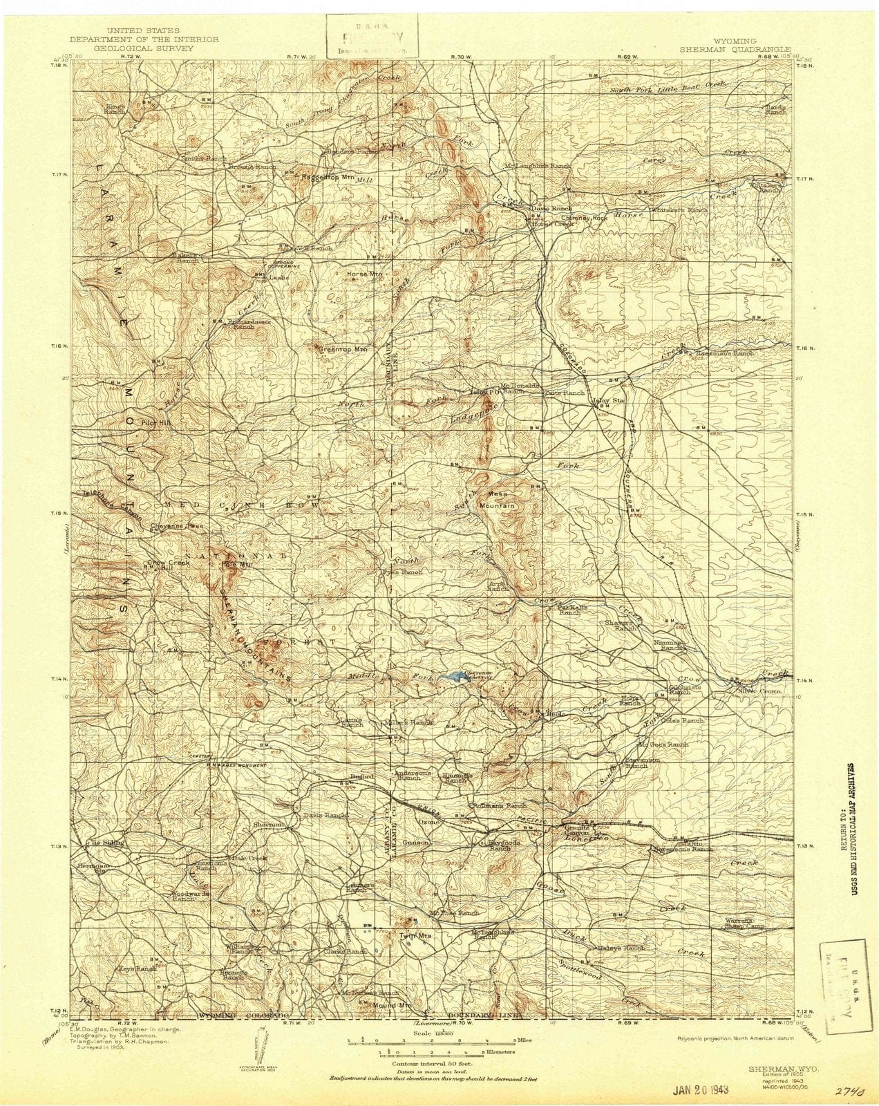 1905 Sheridan, WY - Wyoming - USGS Topographic Map