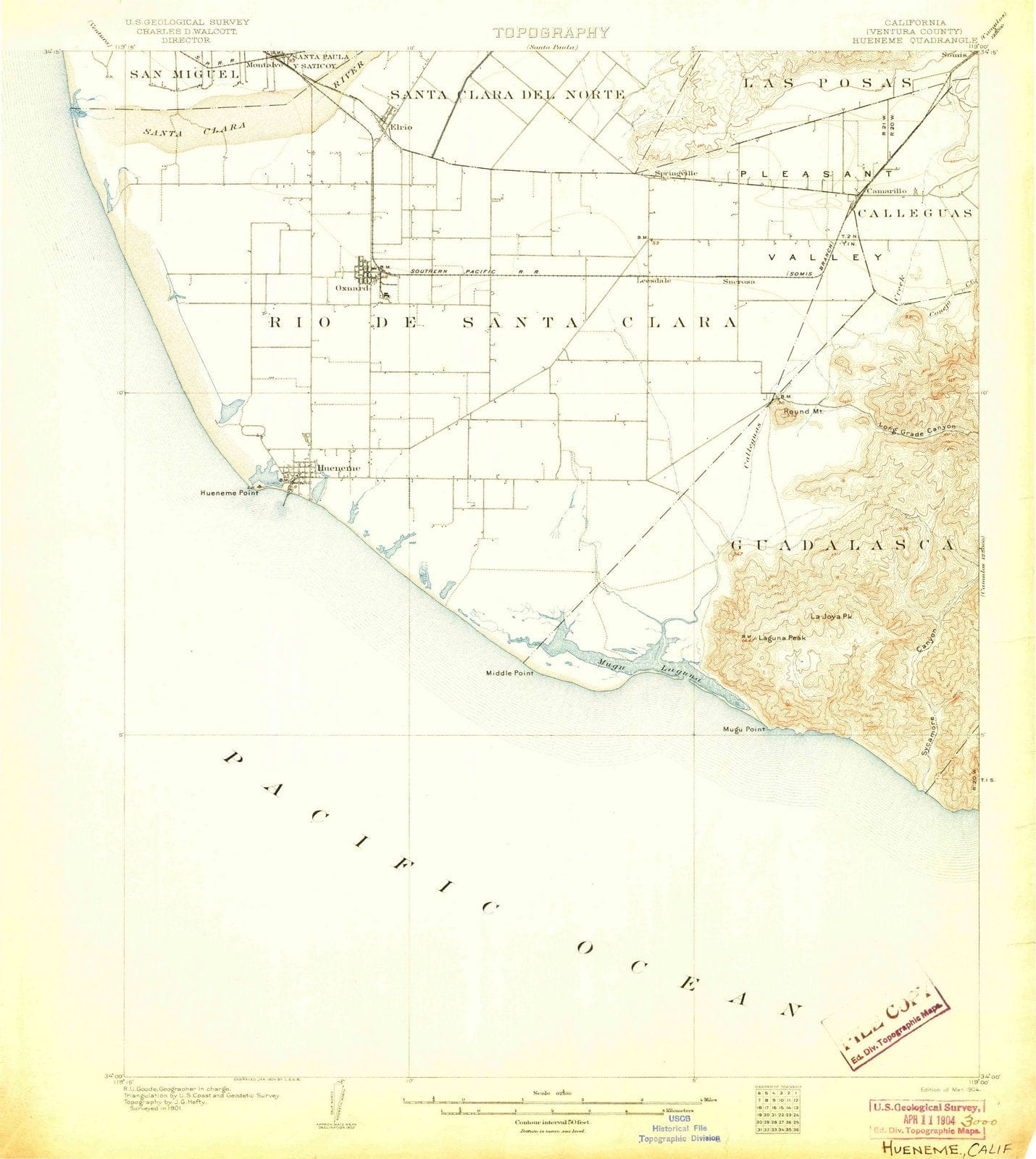 1904 Port Hueneme, CA - California - USGS Topographic Map
