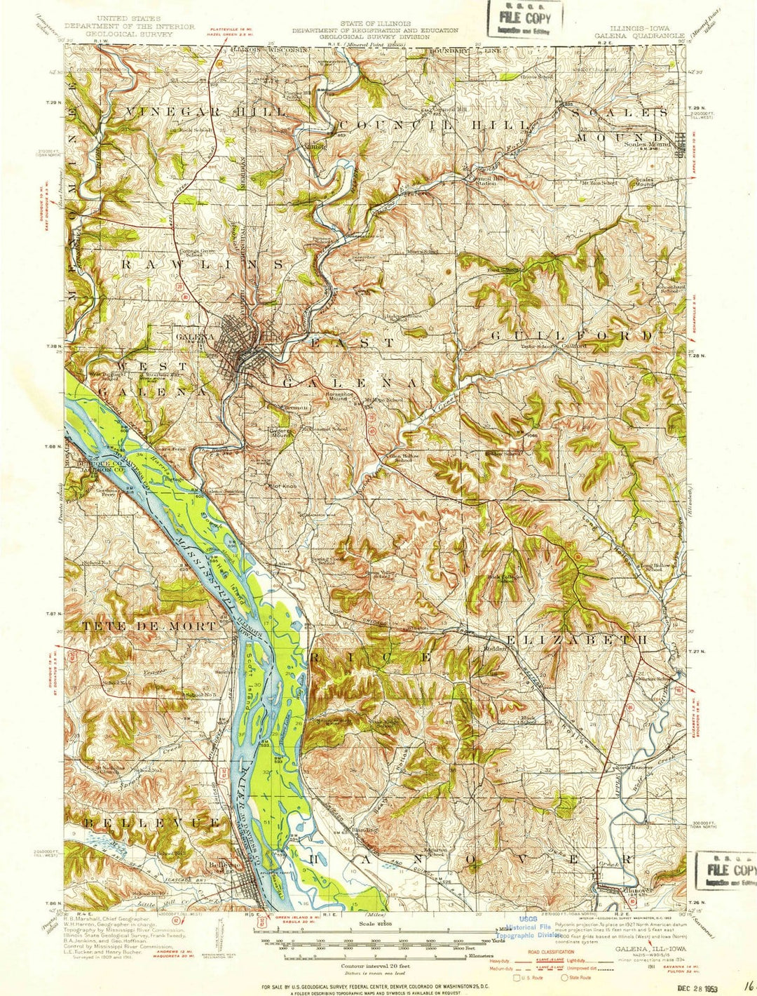 1911 Galena, IL - Illinois - USGS Topographic Map