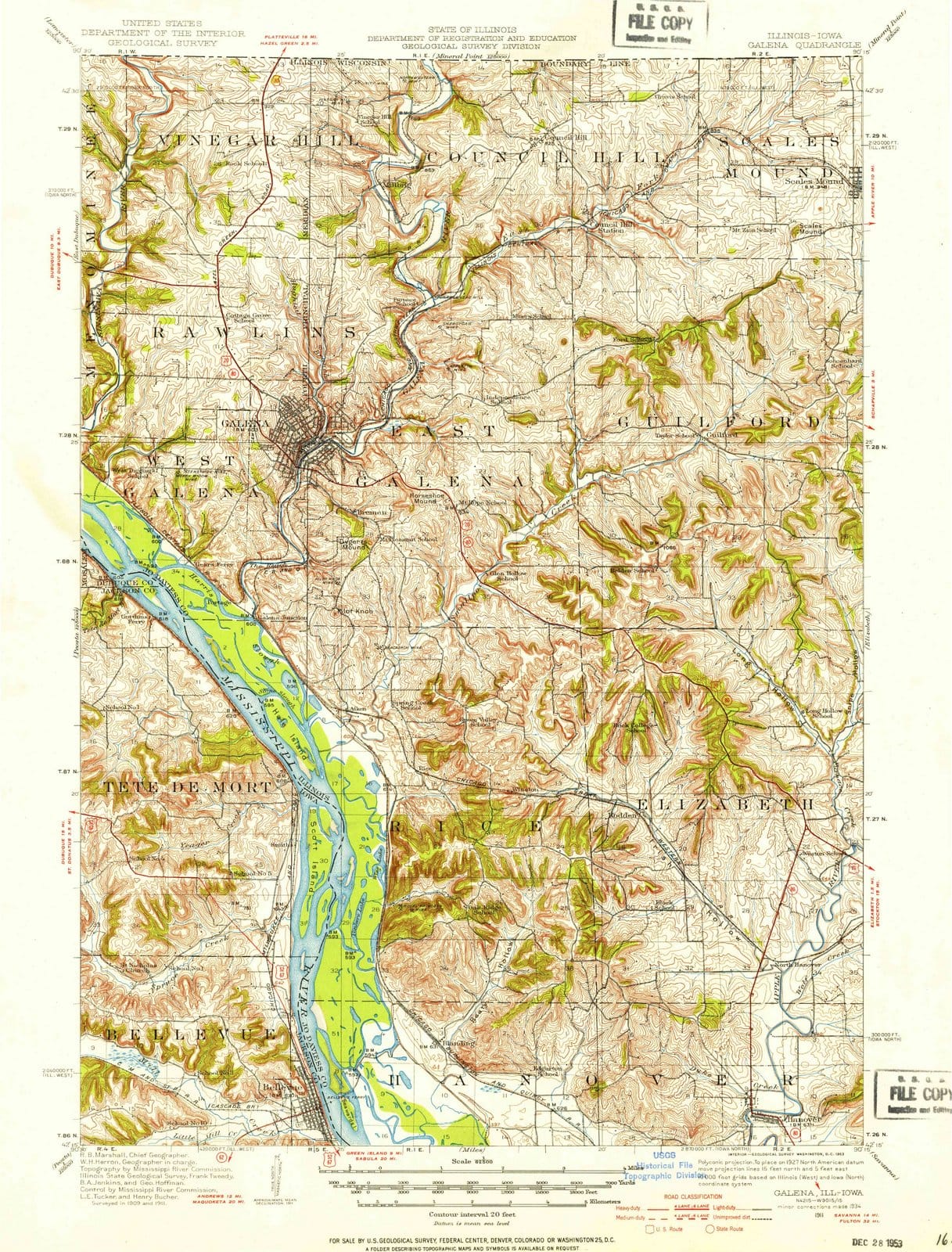 1911 Galena, IL - Illinois - USGS Topographic Map
