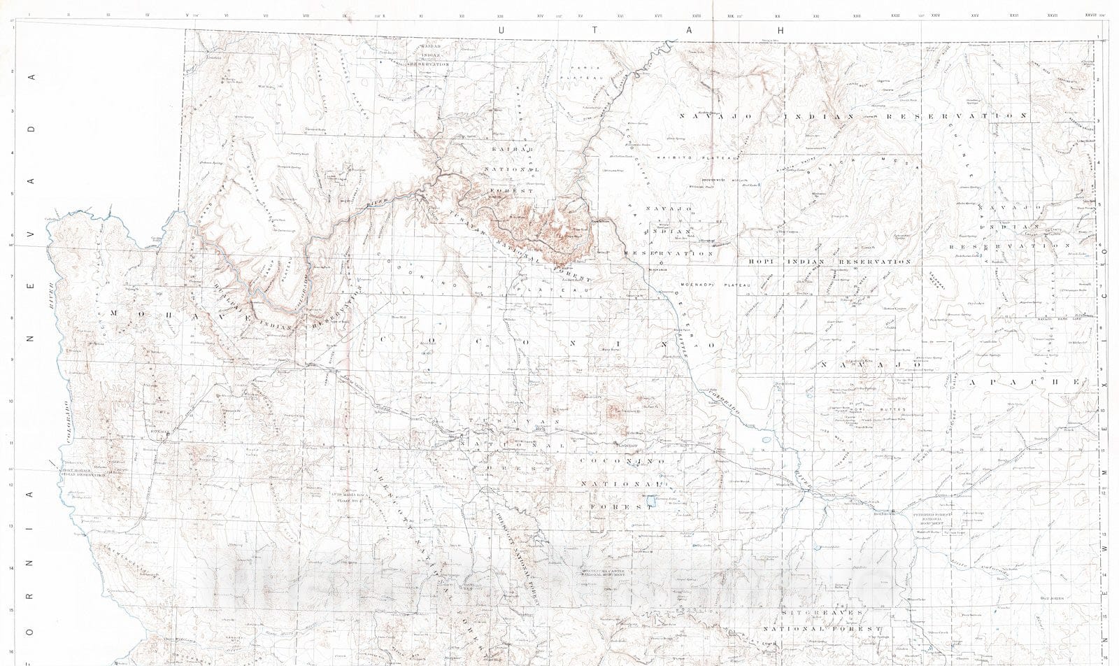 Historic Map : 1923 State of Arizona : Vintage Wall Art