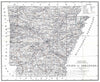 Historic Map : 1878 State of Arkansas : Vintage Wall Art