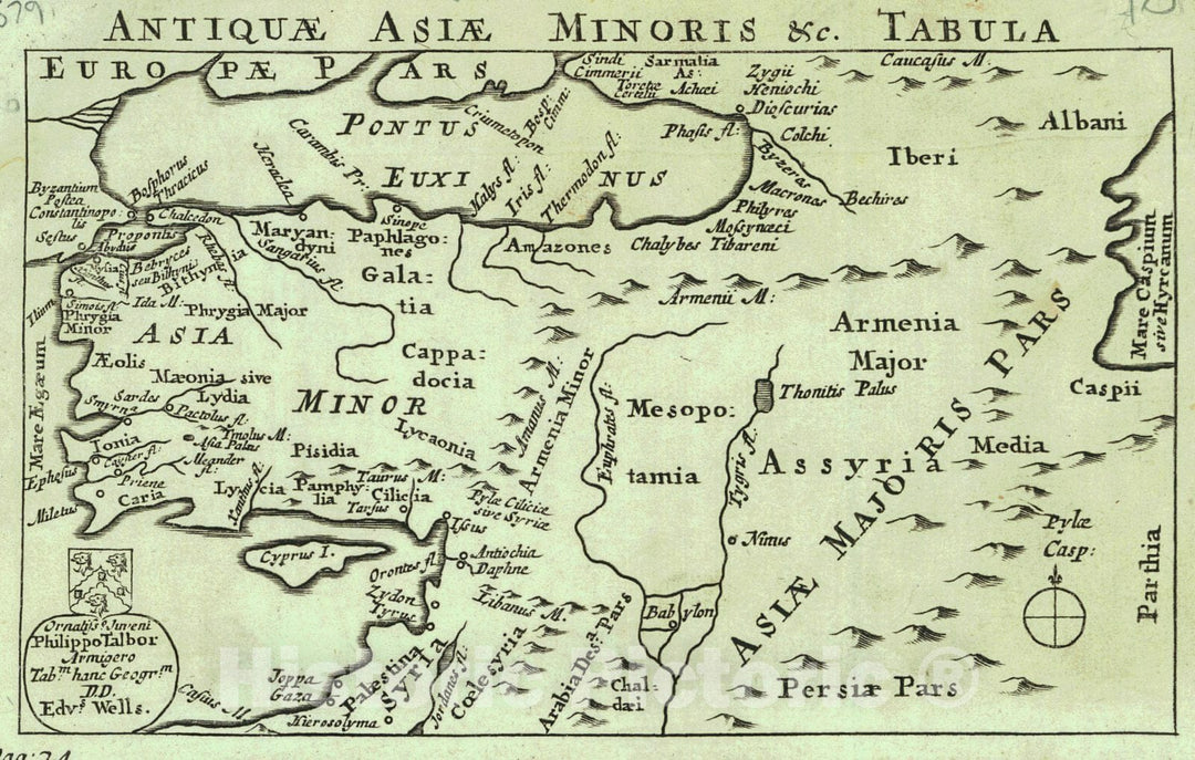Historic Map : 1579 Antiquae Asiae Minoris & c. Tabula  : Vintage Wall Art