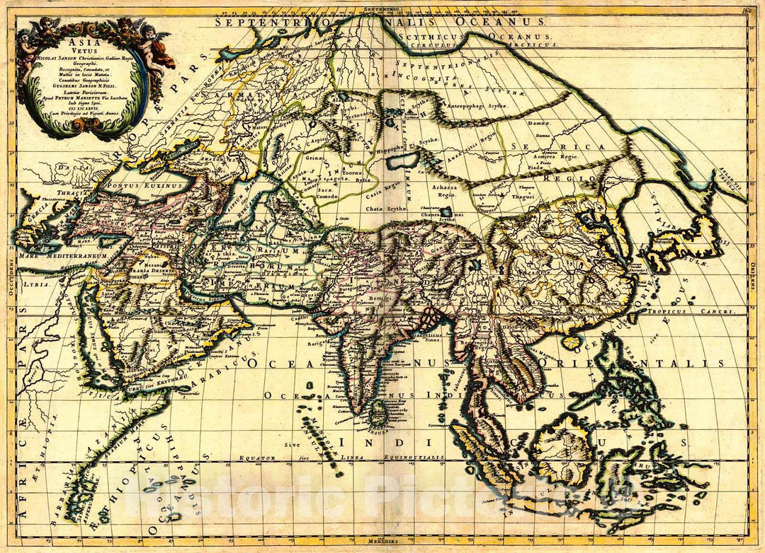 Historic Map : 1667 Asia Vetus : Vintage Wall Art