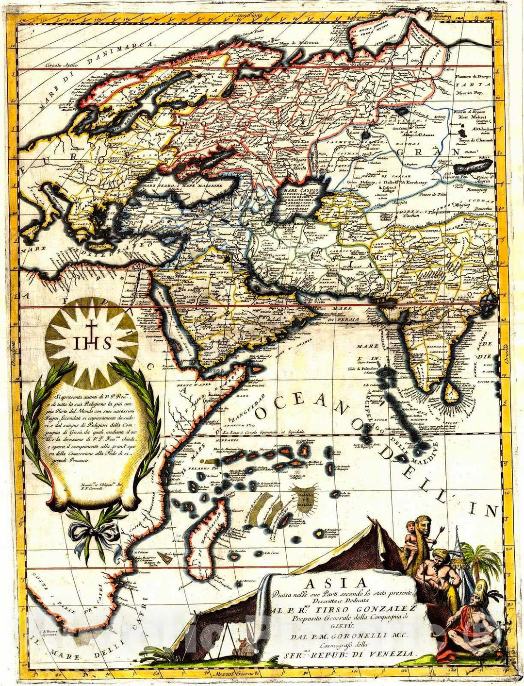 Historic Map : 1690 Asia : Vintage Wall Art