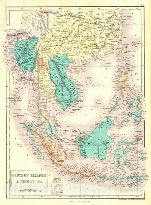 Historic Map : 1854 Eastern Islands, Birmah, ect. : Vintage Wall Art ...