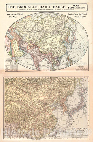 Historic Map : 1904 The Russian Empire, Empire of Japan, and The Far East [and] China, Japan, and Korea : Vintage Wall Art