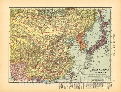 Historic Map : 1906 China, Japan and Korea : Vintage Wall Art